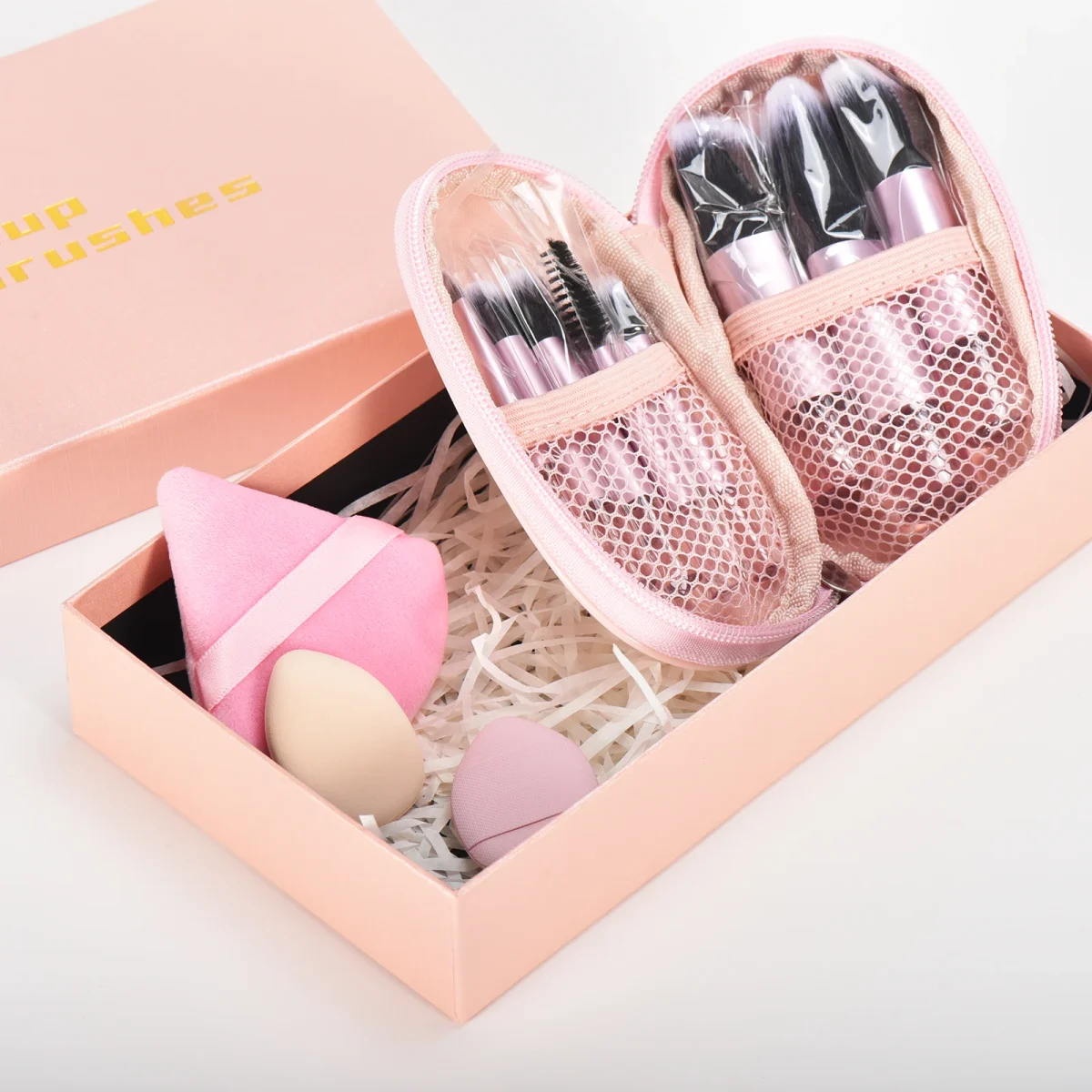 10 color Mini makeup brush Travel portable Makeup Tool Makeup Puff - Palm Brush Professional Makeup tool set Christmas gift - Image 45
