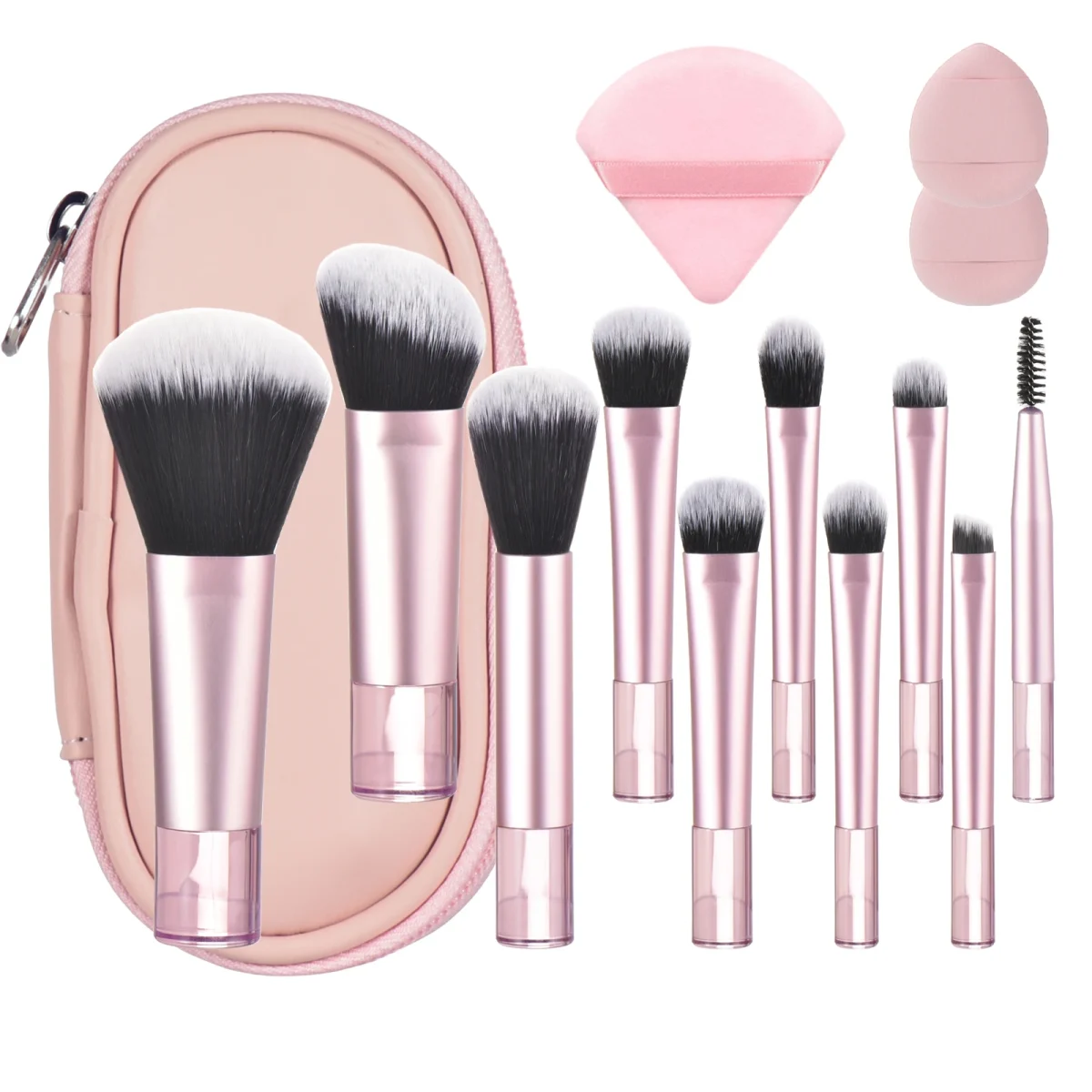 10 color Mini makeup brush Travel portable Makeup Tool Makeup Puff - Palm Brush Professional Makeup tool set Christmas gift - Image 18