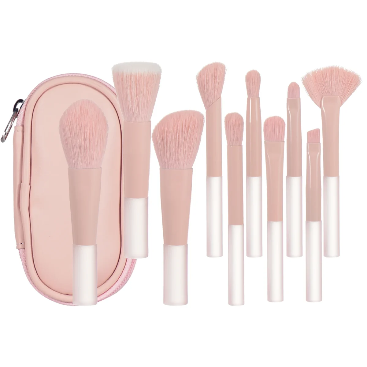 10 color Mini makeup brush Travel portable Makeup Tool Makeup Puff - Palm Brush Professional Makeup tool set Christmas gift - Image 16