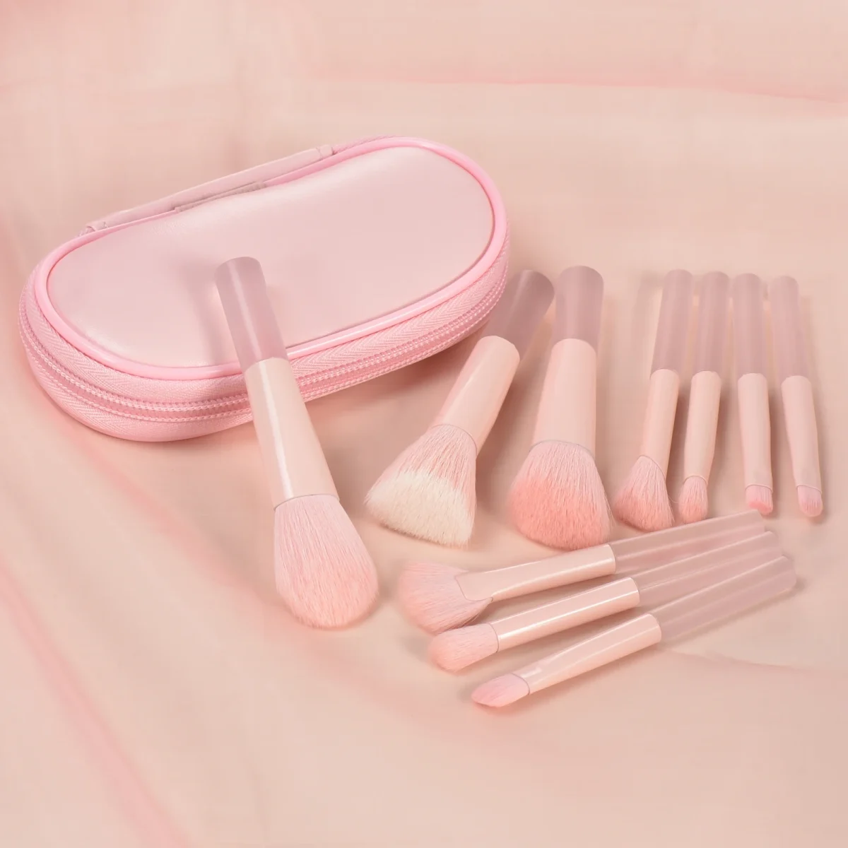 10 color Mini makeup brush Travel portable Makeup Tool Makeup Puff - Palm Brush Professional Makeup tool set Christmas gift - Image 59