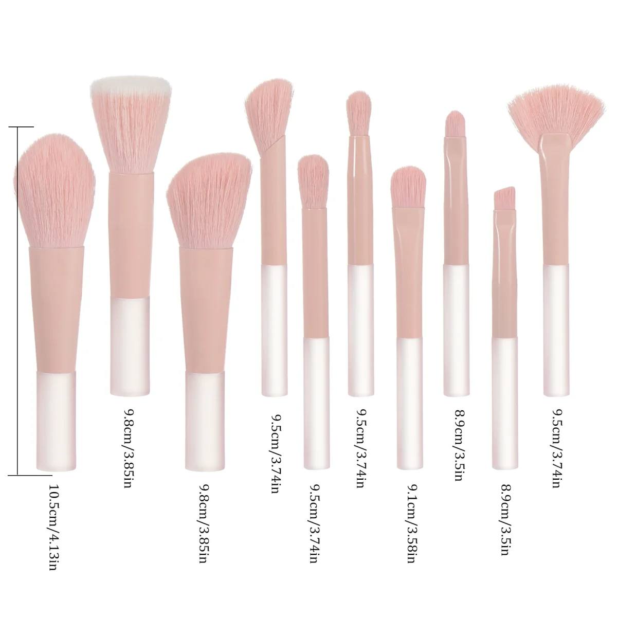 10 color Mini makeup brush Travel portable Makeup Tool Makeup Puff - Palm Brush Professional Makeup tool set Christmas gift - Image 15