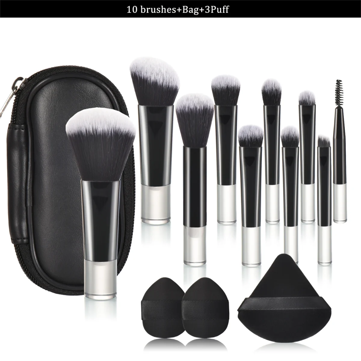 10 color Mini makeup brush Travel portable Makeup Tool Makeup Puff - Palm Brush Professional Makeup tool set Christmas gift - Image 23