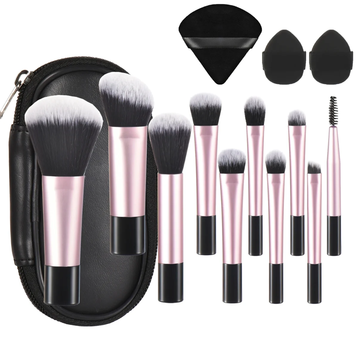 10 color Mini makeup brush Travel portable Makeup Tool Makeup Puff - Palm Brush Professional Makeup tool set Christmas gift - Image 19