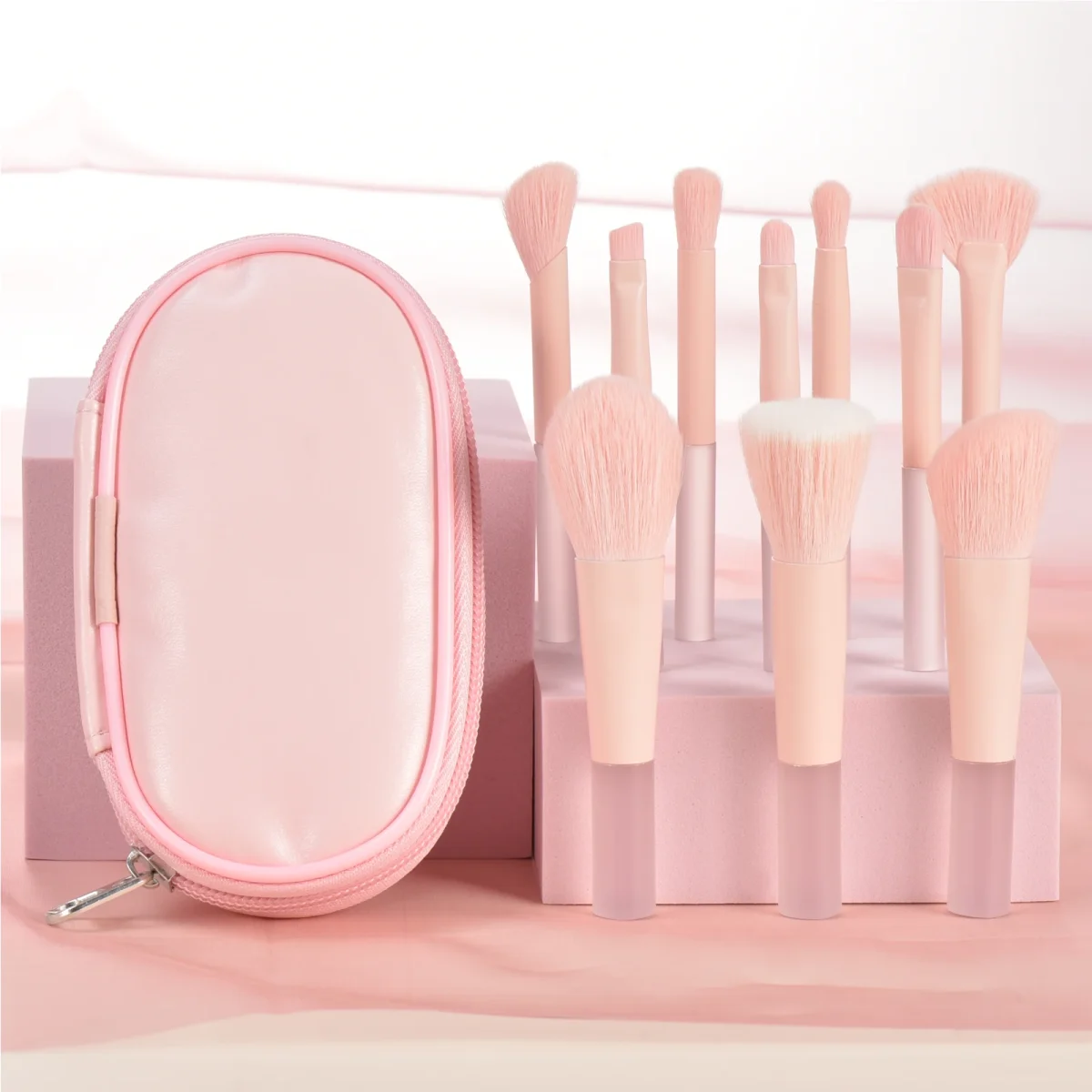10 color Mini makeup brush Travel portable Makeup Tool Makeup Puff - Palm Brush Professional Makeup tool set Christmas gift - Image 58