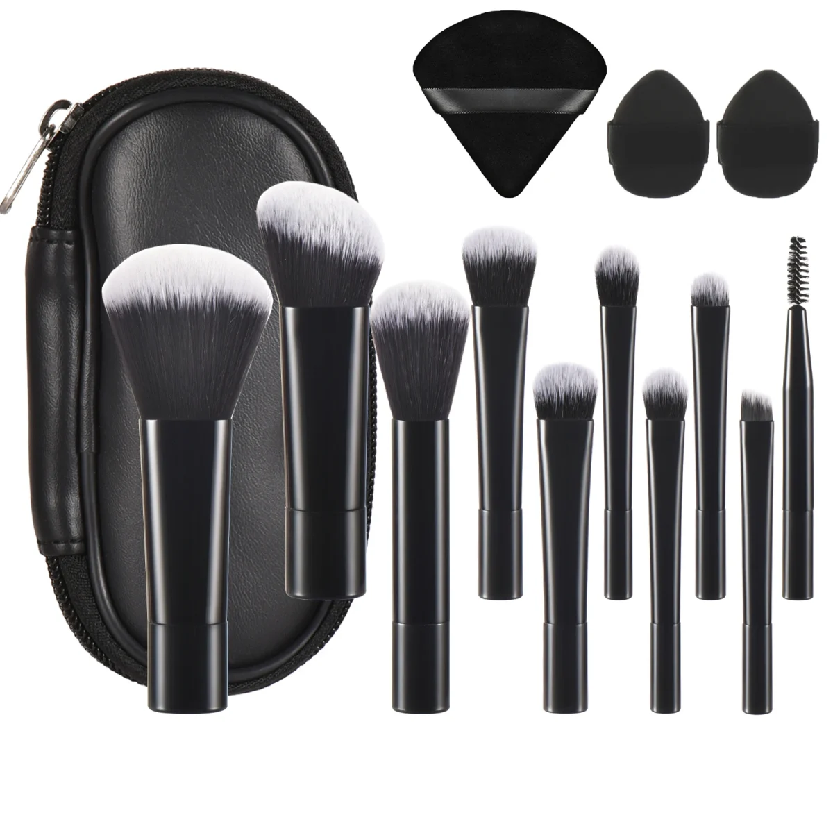 10 color Mini makeup brush Travel portable Makeup Tool Makeup Puff - Palm Brush Professional Makeup tool set Christmas gift - Image 14