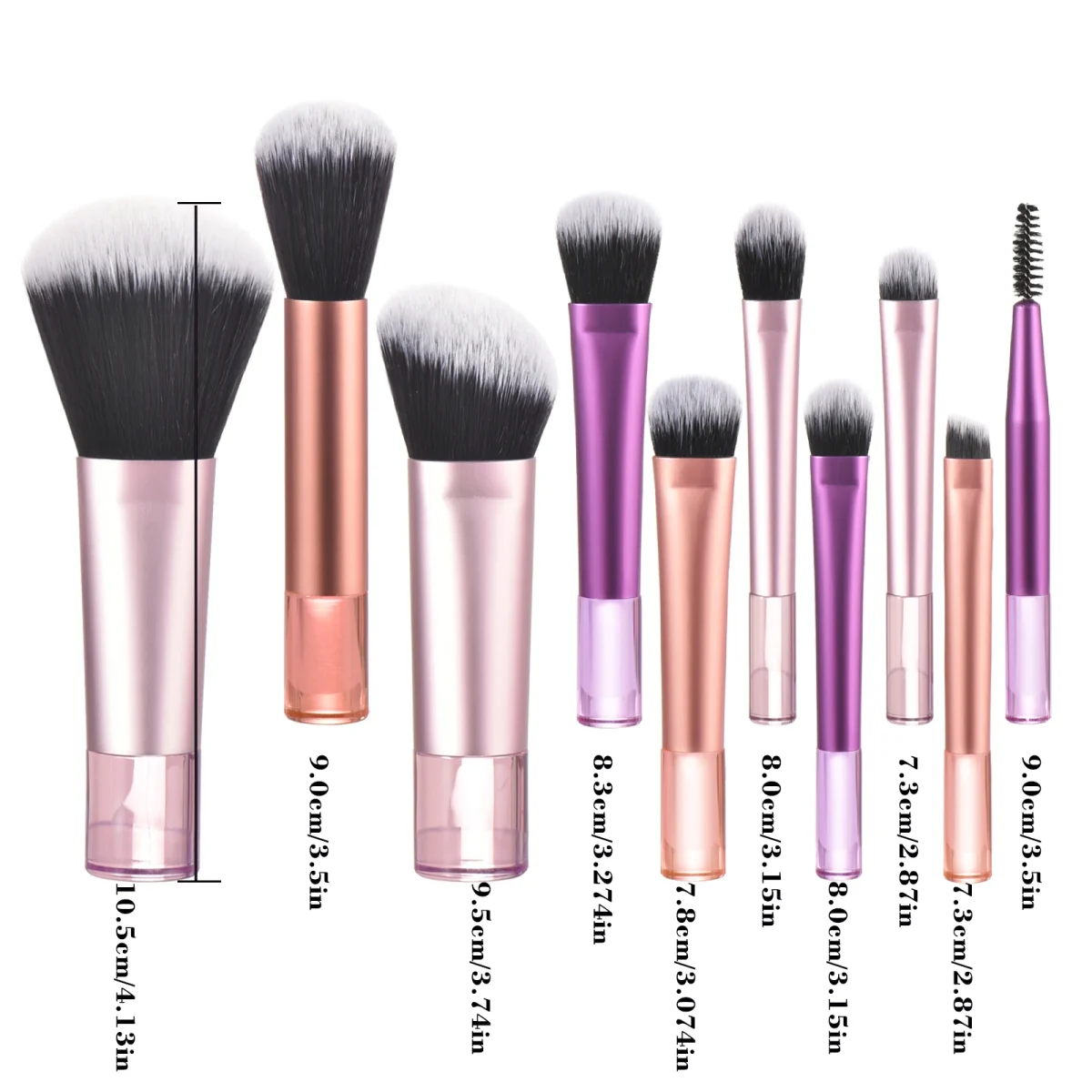 10 color Mini makeup brush Travel portable Makeup Tool Makeup Puff - Palm Brush Professional Makeup tool set Christmas gift - Image 10
