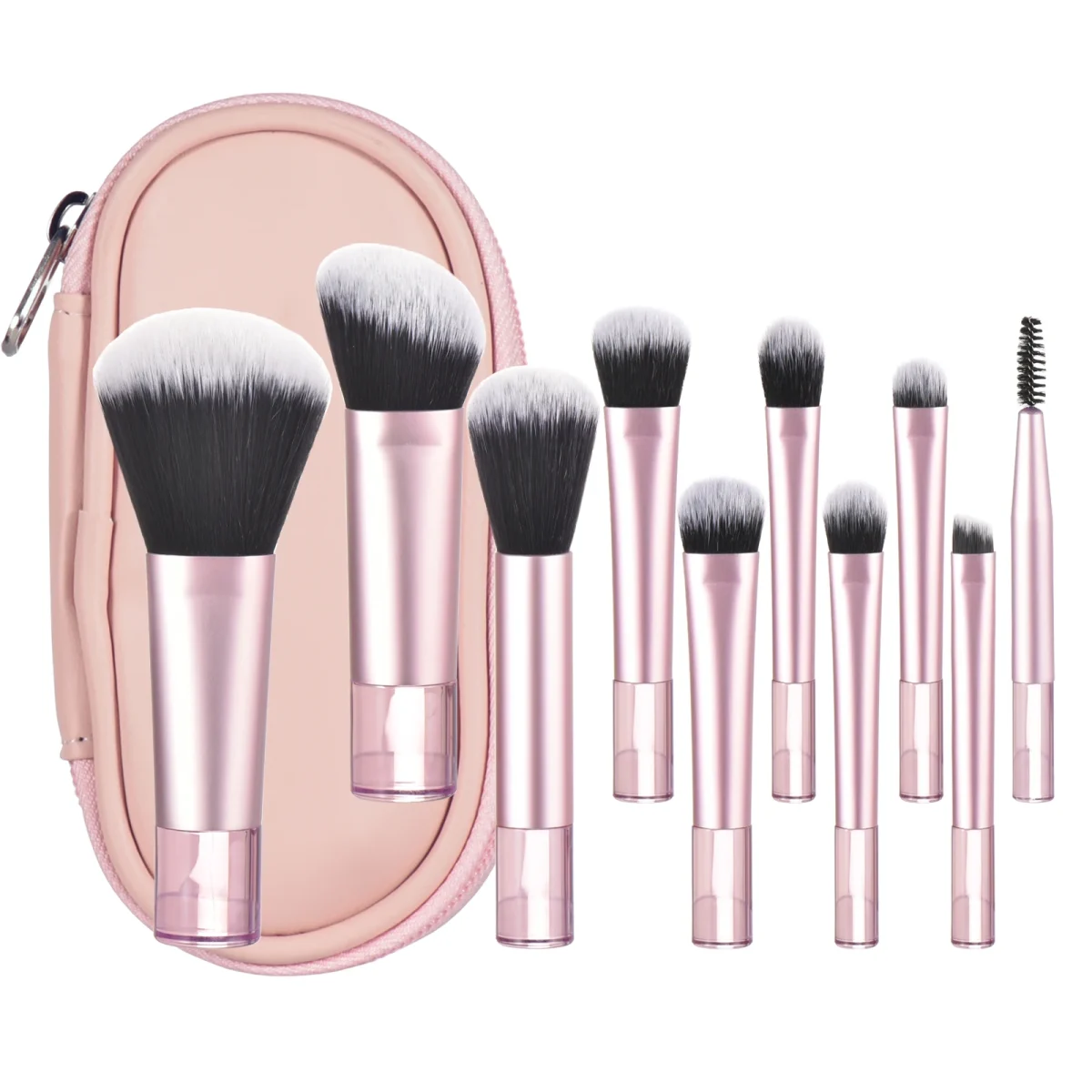 10 color Mini makeup brush Travel portable Makeup Tool Makeup Puff - Palm Brush Professional Makeup tool set Christmas gift - Image 21